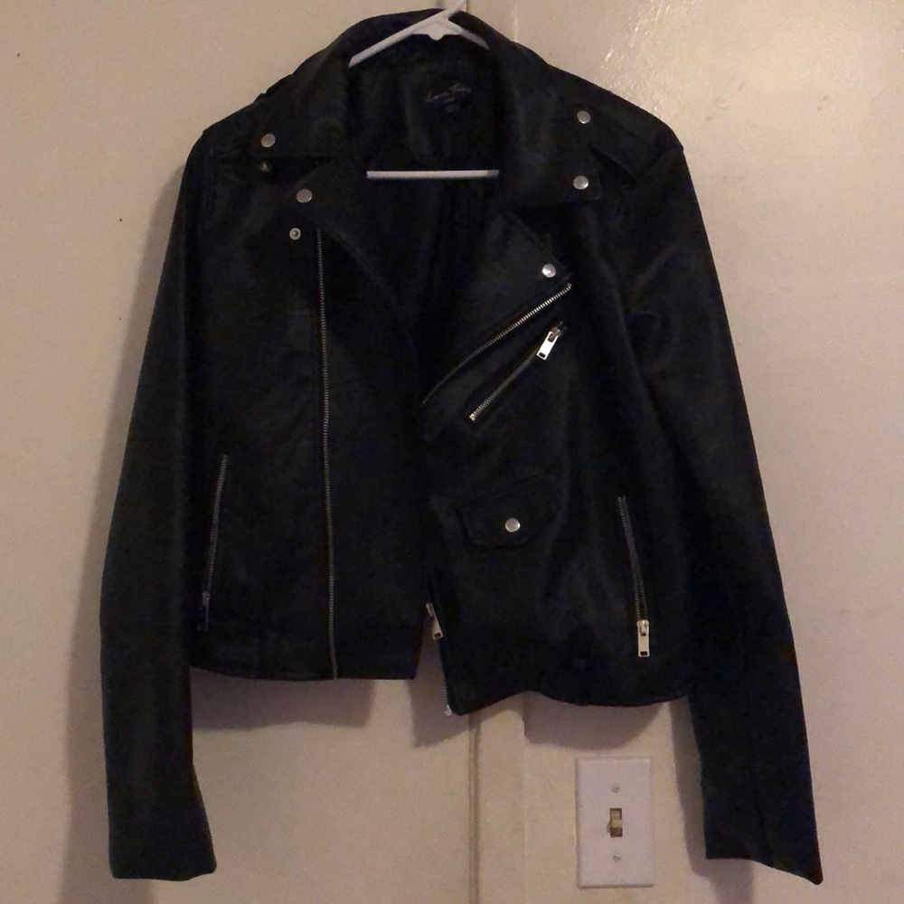 Black leather jacket